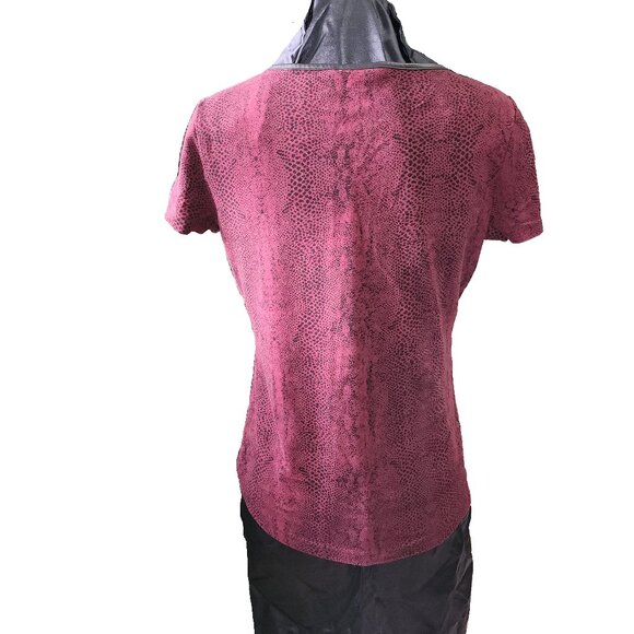 *Price drop!* Red Snakeskin Print Top - Picture 3 of 7